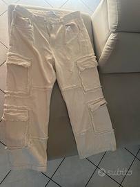 pantaloni jeans bianchi