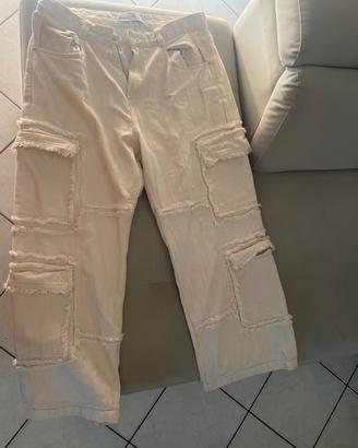 pantaloni jeans bianchi