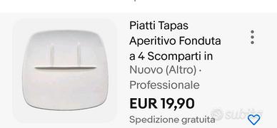 piatti a scomparti per fonduta e vari tipi di piet