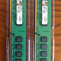 Banco RAM DDR2 1Gb X2 2Gb