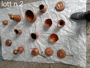 utensili vari in rame