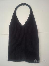 Top nero in maglia,anni 2000, mai indossato