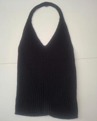 Top nero in maglia,anni 2000, mai indossato