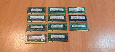 Lotto 11 banchi di Memoria RAM SO-DIMM DDR2 e DDR3
