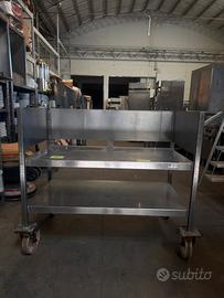 Carrello professionale inox 2 ripiani