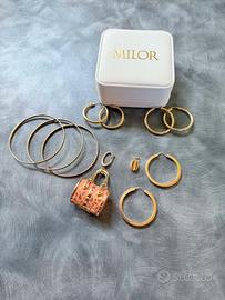 lotto gioielli oro giallo 18k 750 bracciali cerchi