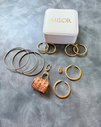 lotto gioielli oro giallo 18k 750 bracciali cerchi