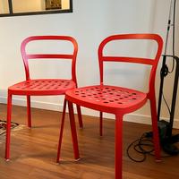 2 sedie IKEA REIDAR rosse