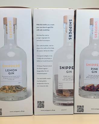 Snippers: Lemon Gin, Gin, Pink Gin