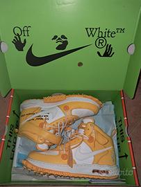 Nike air force 1 mid x off white varsity maize