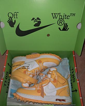 Nike air force 1 mid x off white varsity maize