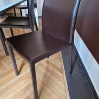 nr 6 sedie Bonaldo in vera pelle 