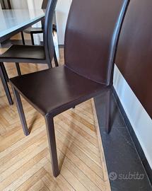 nr 6 sedie Bonaldo in vera pelle 