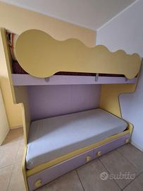 Letto a castello da bambini in legno
