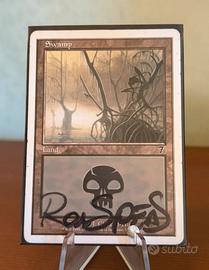 MTG Swamp (Palude) - settima edizione- Autografata