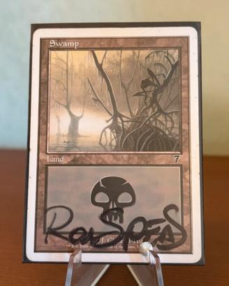MTG Swamp (Palude) - settima edizione- Autografata