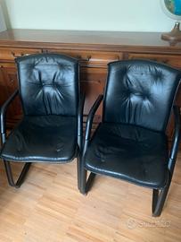 Sedia da ufficio in vera pelle