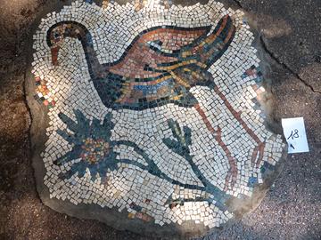 Mosaico "Uccello d'acqua" cm. 90x86 - cod.18