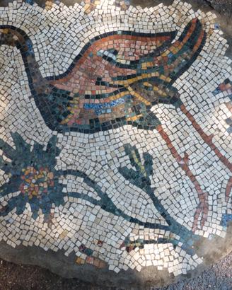 Mosaico "Uccello d'acqua" cm. 90x86 - cod.18