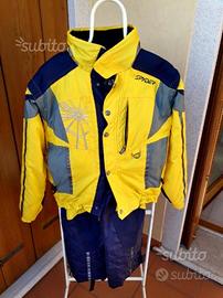 Tuta e guanti da sci Spyder gialla/blu x teenager