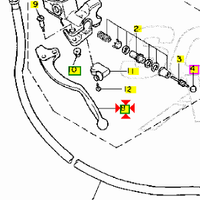 Leva frizione Yamaha FZR 1000 3GM839120000
