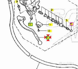 Leva frizione Yamaha FZR 1000 3GM839120000
