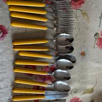 Set da 6 servizio di posate giallo inox