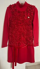 Miss Blumarine abito rosso Tg 10 anni