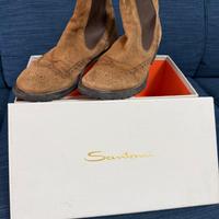 Stivaletto Santoni Beatles Camoscio Beige tg 43.5