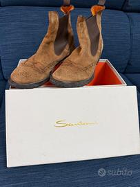 Stivaletto Santoni Beatles Camoscio Beige tg 43.5