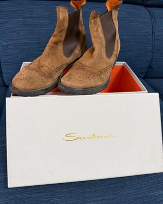 Stivaletto Santoni Beatles Camoscio Beige tg 43.5