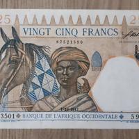 Banconota 25 Franchi Africa Occidentale 01/10/1942
