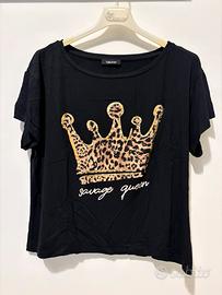 Maglia nera con disegno