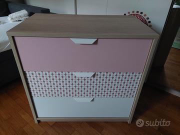 Cassettiera IKEA ridecorata