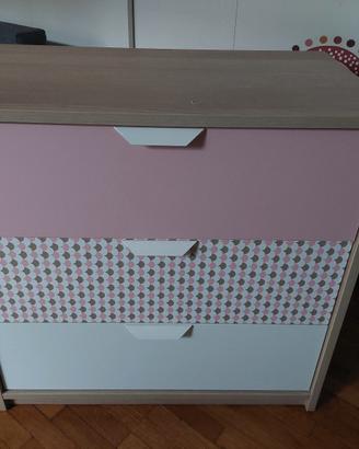 Cassettiera IKEA ridecorata