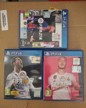 3x Fifa PS4 (PlayStation 4) - 18, 20, 21