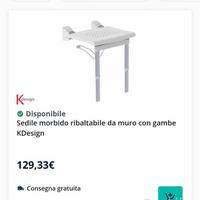 Sgabello doccia k design nuovo