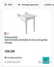 Sgabello doccia k design nuovo