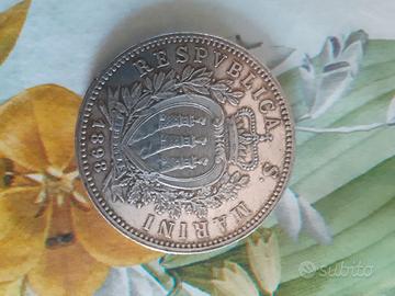 5 lire san marino 1898