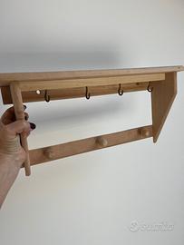 Struttura porta oggetti legno grezzo naturale