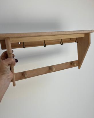 Struttura porta oggetti legno grezzo naturale