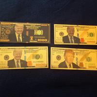 SERIE TRUMP U.S.A. 4 PZ LAMINA D'ORO COLORATA