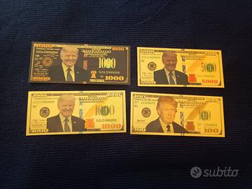 SERIE TRUMP U.S.A. 4 PZ LAMINA D'ORO COLORATA