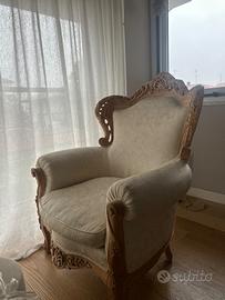 Poltrona stile liberty artigianale