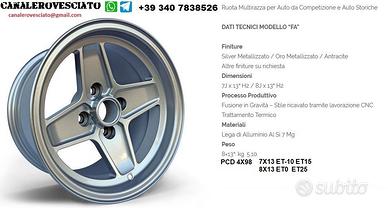 Cerchi FA 7x 13 8x 13 4x98 FIAT