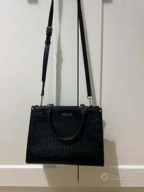 Elegante Borsa Label Rose nera nuova