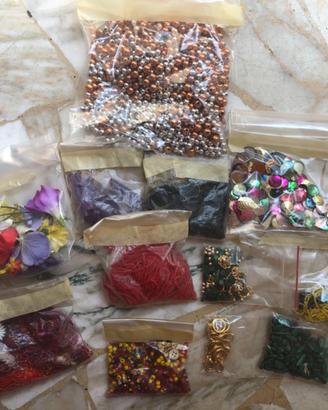 Perline per hobby, callane, abbigliamento 12 buste