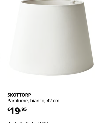 COPRI LAMPADA PARALUME SKOTTORP BIANCO