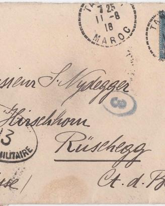 Francia coloniale Marocco 1916 – Busta con censura