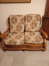 divano due posti legno